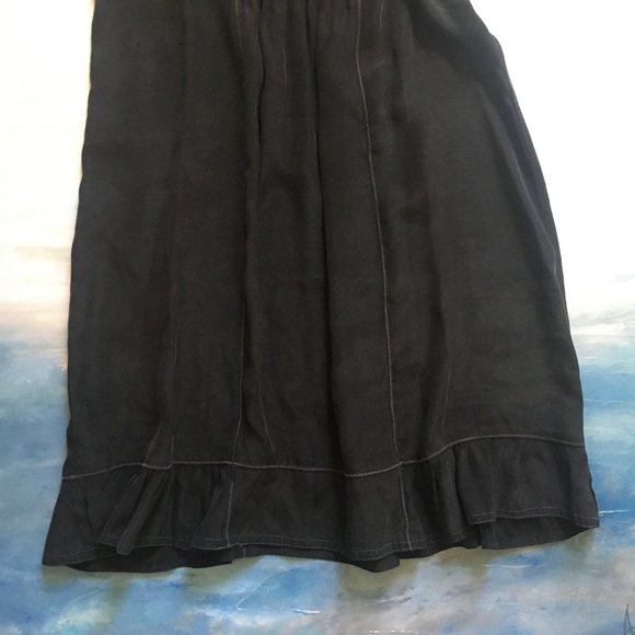 KIMCHI BLUE 100% Silk Black Dress | Size M - Picture 3 of 7